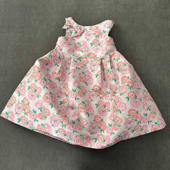 Janie and Jack Other - Janie and Jack Floral Party Dress Toddler 18-24 Months Pink Excellent Bow Detail